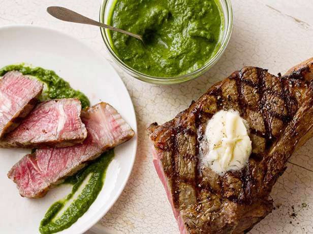 Grilled Rib Eye Steak With Green Confiture - easy healthy grill recipes