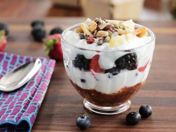 Parfait With A Fig Compote For Breakfast
