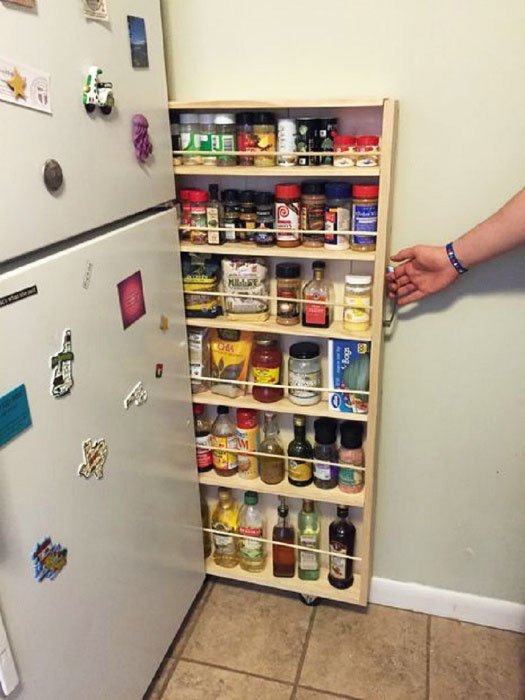 Spice Storage - Clever Storage Ideas For Small Houses & Kitchens