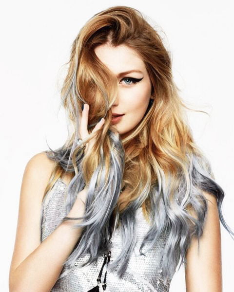 15 Best Bright Hair Color Ideas For Brunettes - silver hair strands