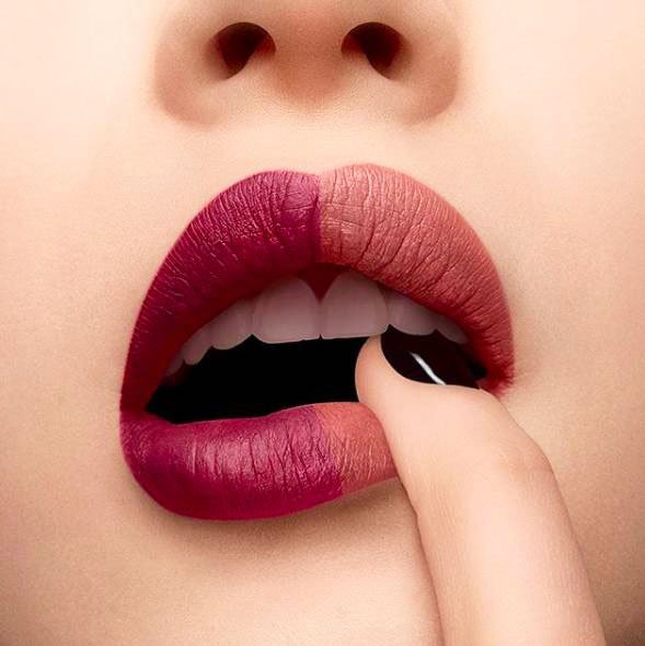 Fashionable Makeup Tips and Ideas - two color lip makeup