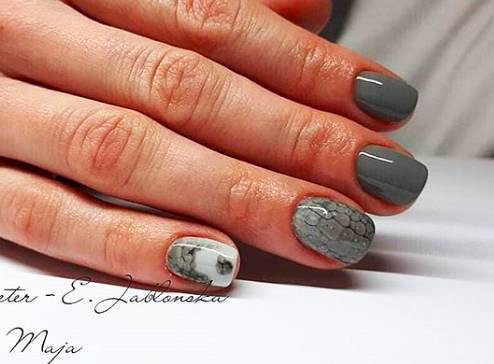 grey nail art designs