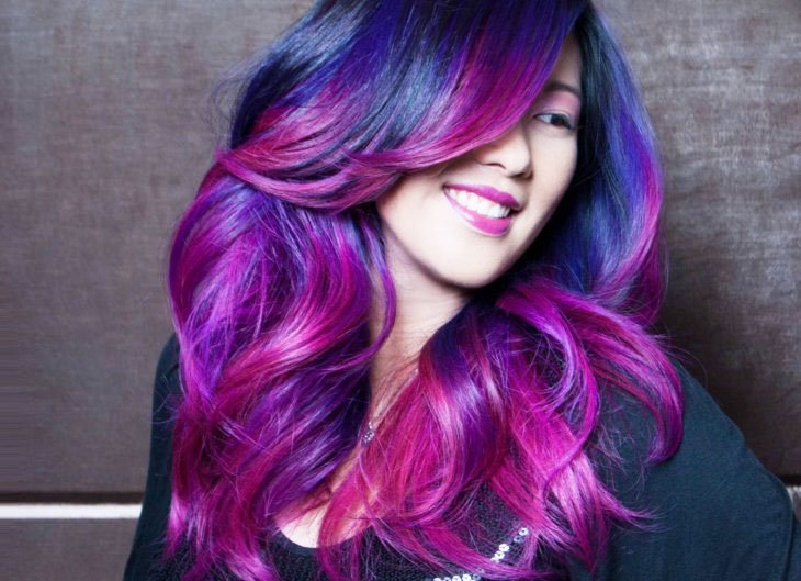 Current And Fashionable Images With Purple Ombre - 19-Awesome-Medium-Length-Purple-Hair-Highlights-In-Blonde-Hair 