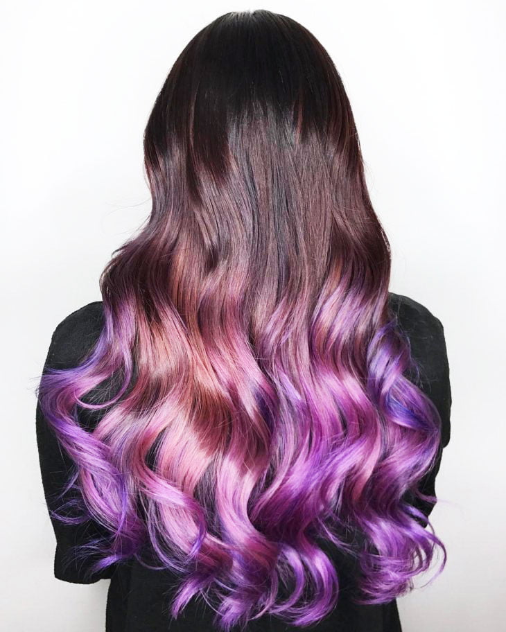 On Long Hair - 19-Awesome-Medium-Length-Purple-Hair-Highlights-In-Blonde-Hair