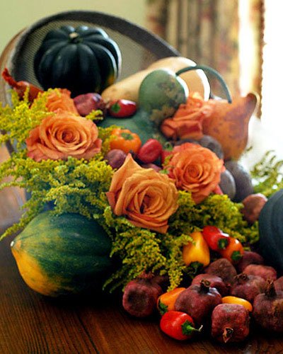 You need only desire, inspiration, and improvised materials from the garden, vegetable garden, or supermarket - Thanksgiving Decorations For Home