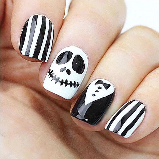 ghost nail art