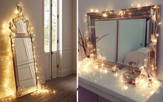 30 photo ideas diy christmas decorations - New Year's bedroom decor