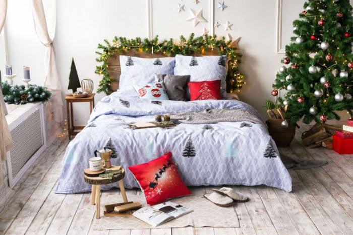 30 photo ideas diy christmas decorations New Year's bedroom decor