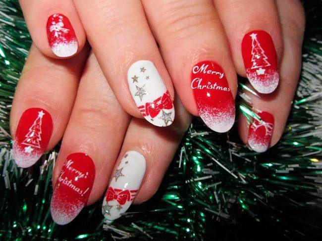 Christmas Trees On Nails - Christmas Nails Ideas