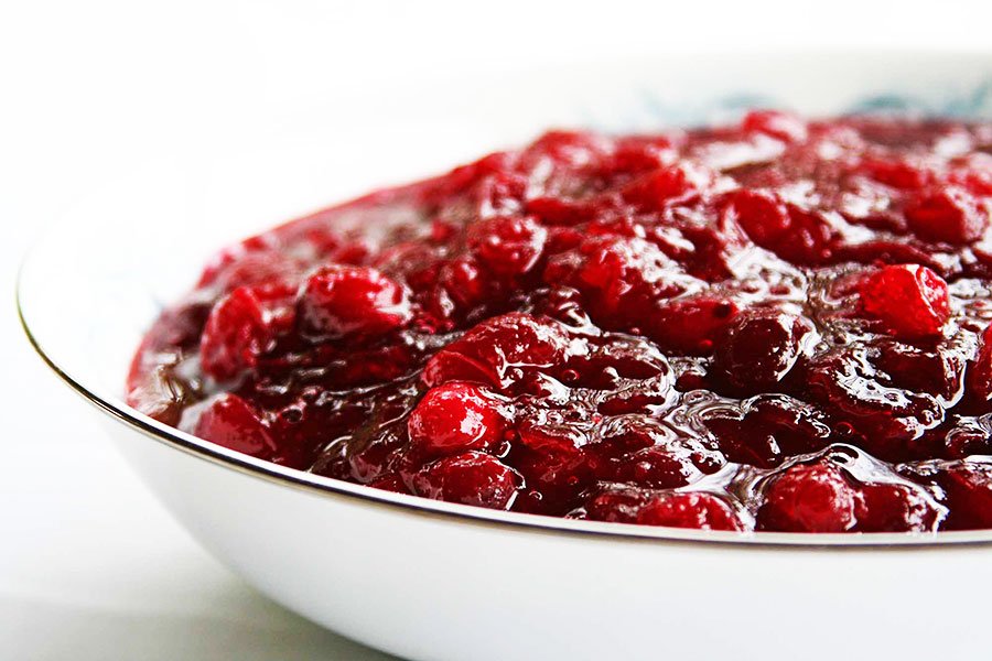 Cranberry sauce - Thanksgiving Vegetable Side Dishes