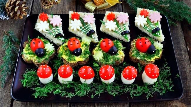 Sandwiches And Canapes Snacks For New Year