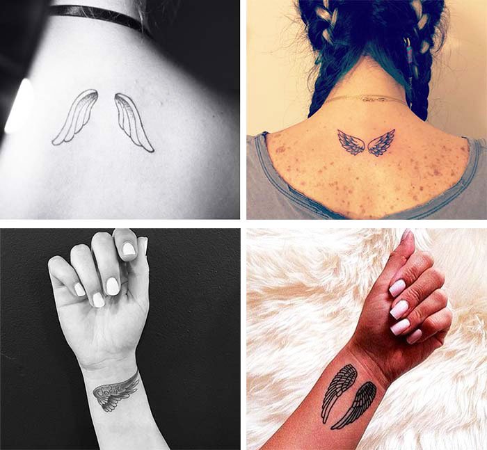 Wings of an Angel-21 Unique Small Tattoos For Women 