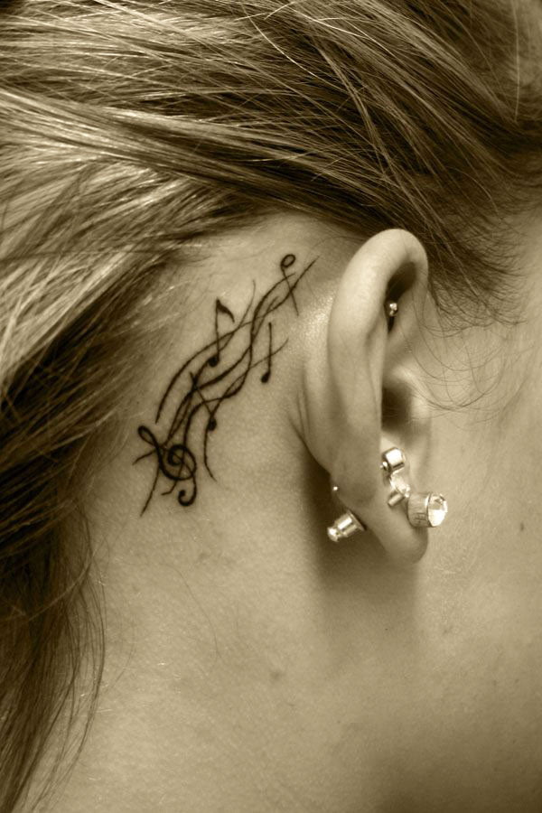 Examples of beautiful little tattoos, the placement of tattoos on the ears - 37 Small Delicate Female Tattoos Ideas