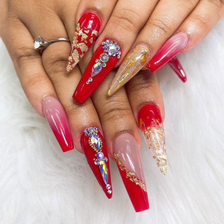 57 Beautiful Valentines Day Nails Design With Coffin Ideas