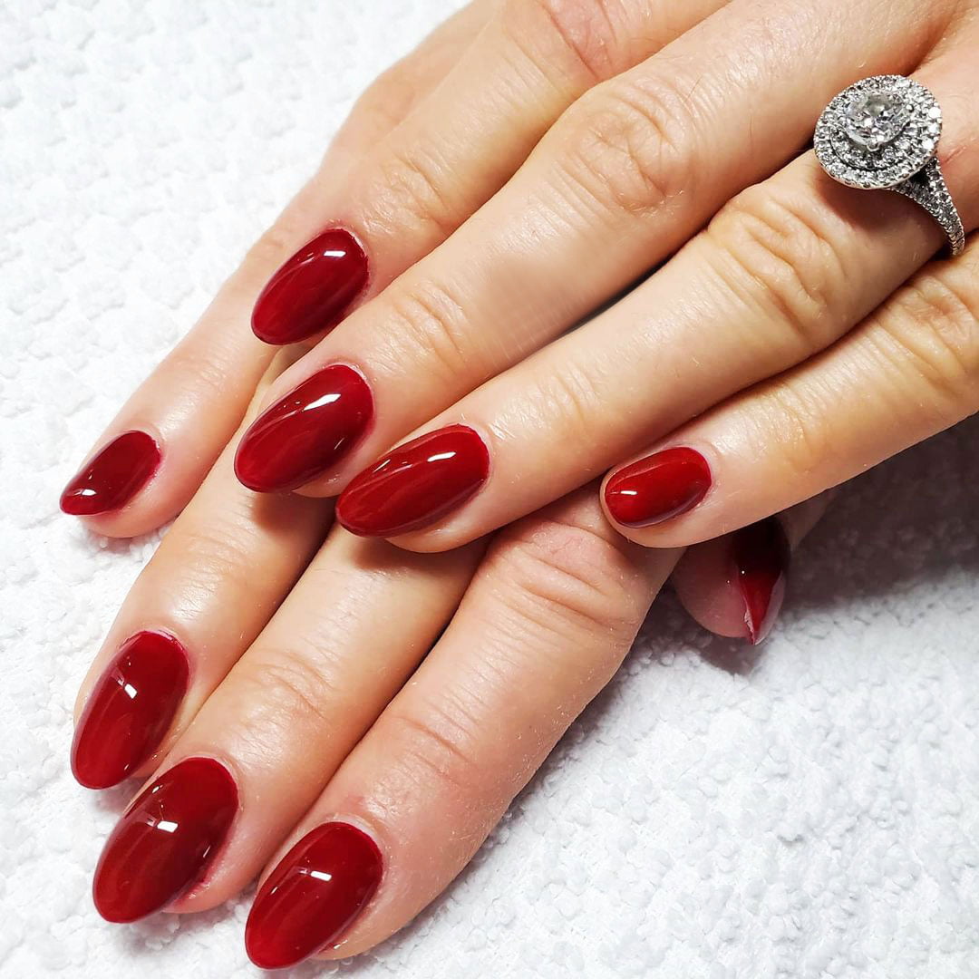 Valentines Red Nail Ideas Coffin