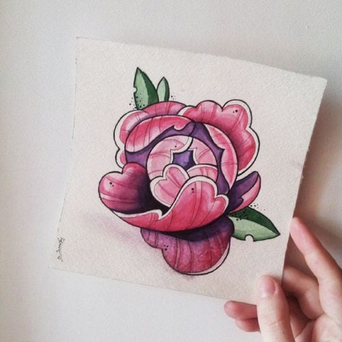 Flowers - Cute Sketches Of Tattoos With Meaning