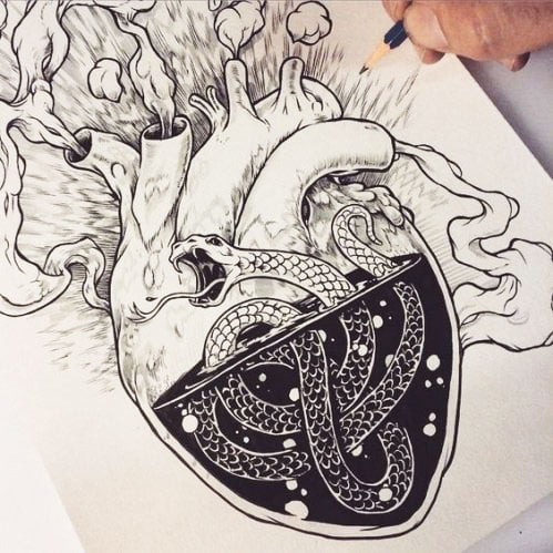 Heart - Cute Sketches Of Tattoos With Meaning