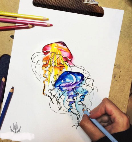 Jellyfish - Cute Sketches Of Tattoos With Meaning