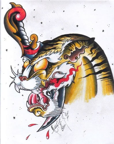 Tiger - Cute Sketches Of Tattoos With Meaning