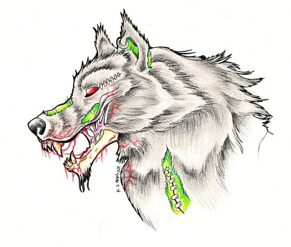 Wolf - Cute Sketches Of Tattoos With Meaning