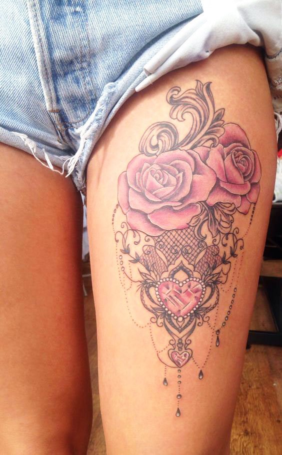 Suitable Places On The Body For Tattoos With Colorful Floral - Colorful Floral Tattoo Designs For Women