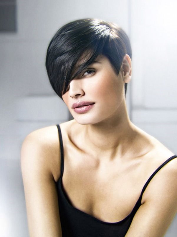 Short Haircuts For Black Hair - Multi-level Bob Hairstyle With Bangs