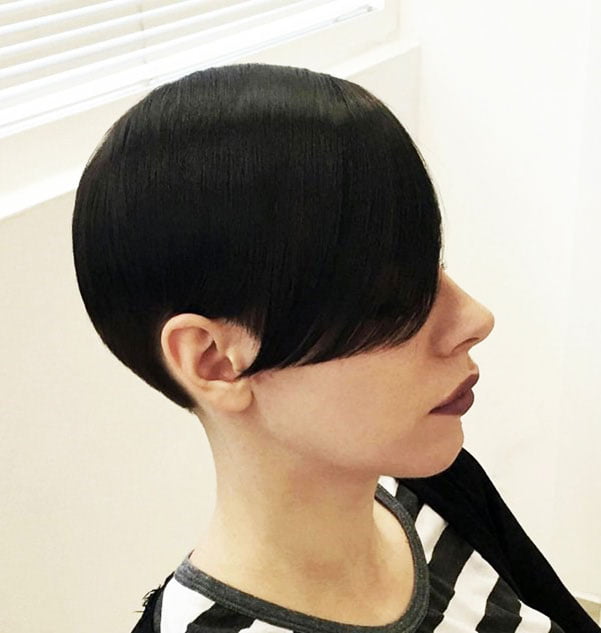 Very Short Haircut "Elf" With The Length Of Bangs - Short Haircuts For Black Hair