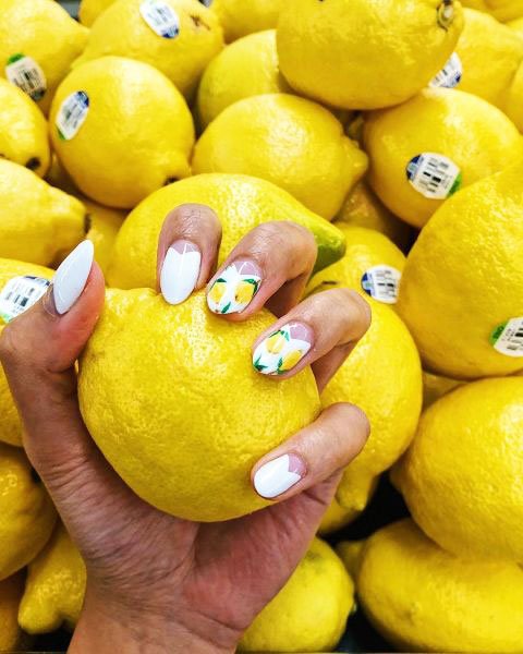 19 Amazing Ideas Of Lemon Nails: Cute Lemon Nail Art Images