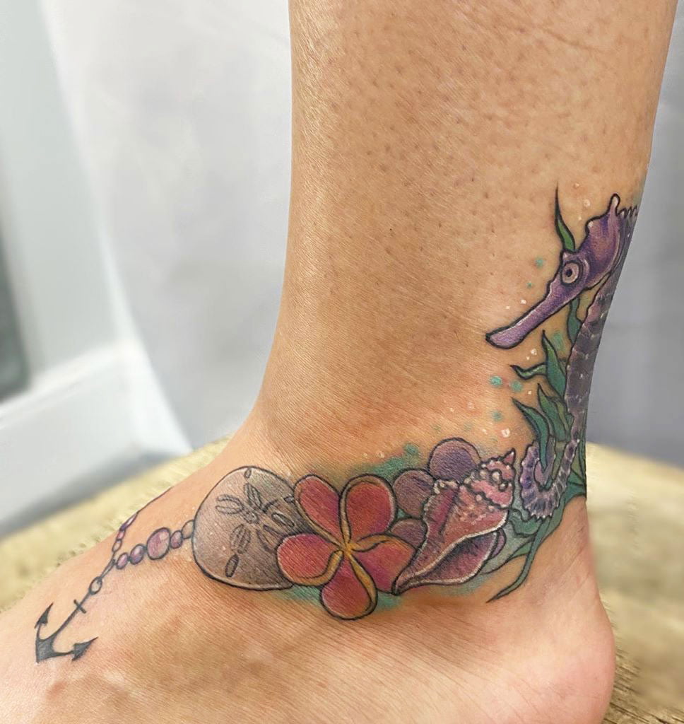 Ankle Chain Tattoos 