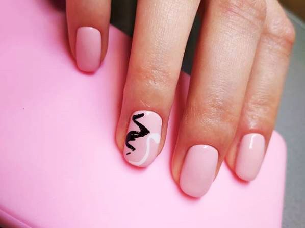 Short Pink Nails Design
