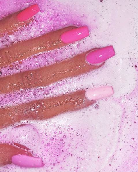 Bright Pink Nails 
