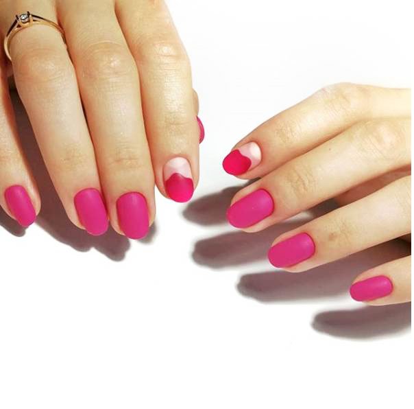Bright Pink Nails 