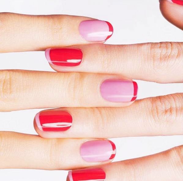 Pink French On Nails 