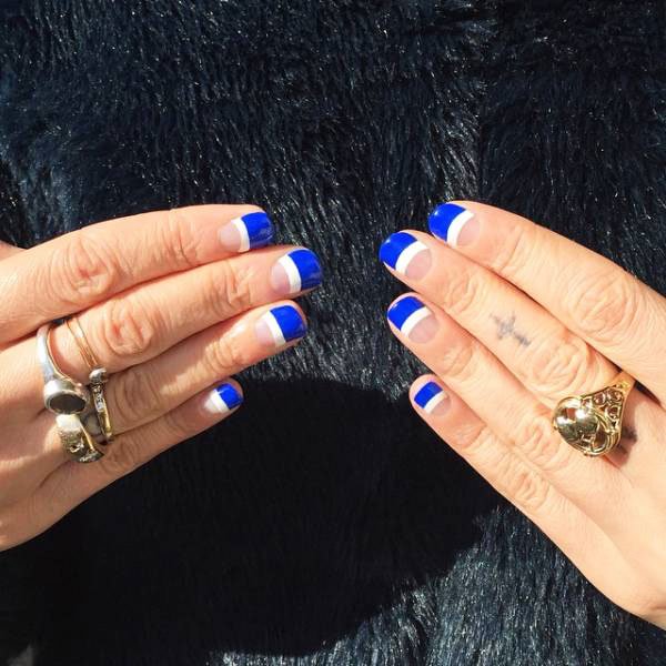 blue nail - Blue Long Nails