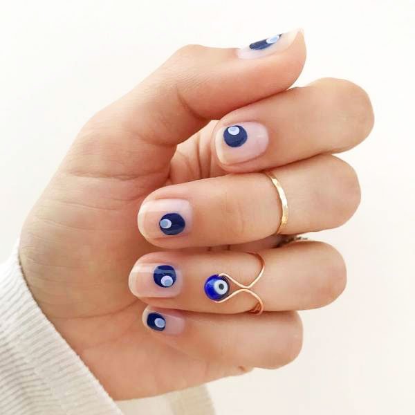 dark blue nails - Blue Long Nails