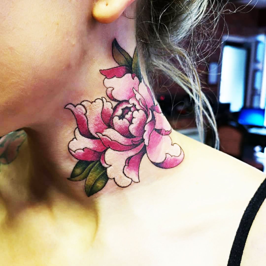 Side Neck Tattoos For Females