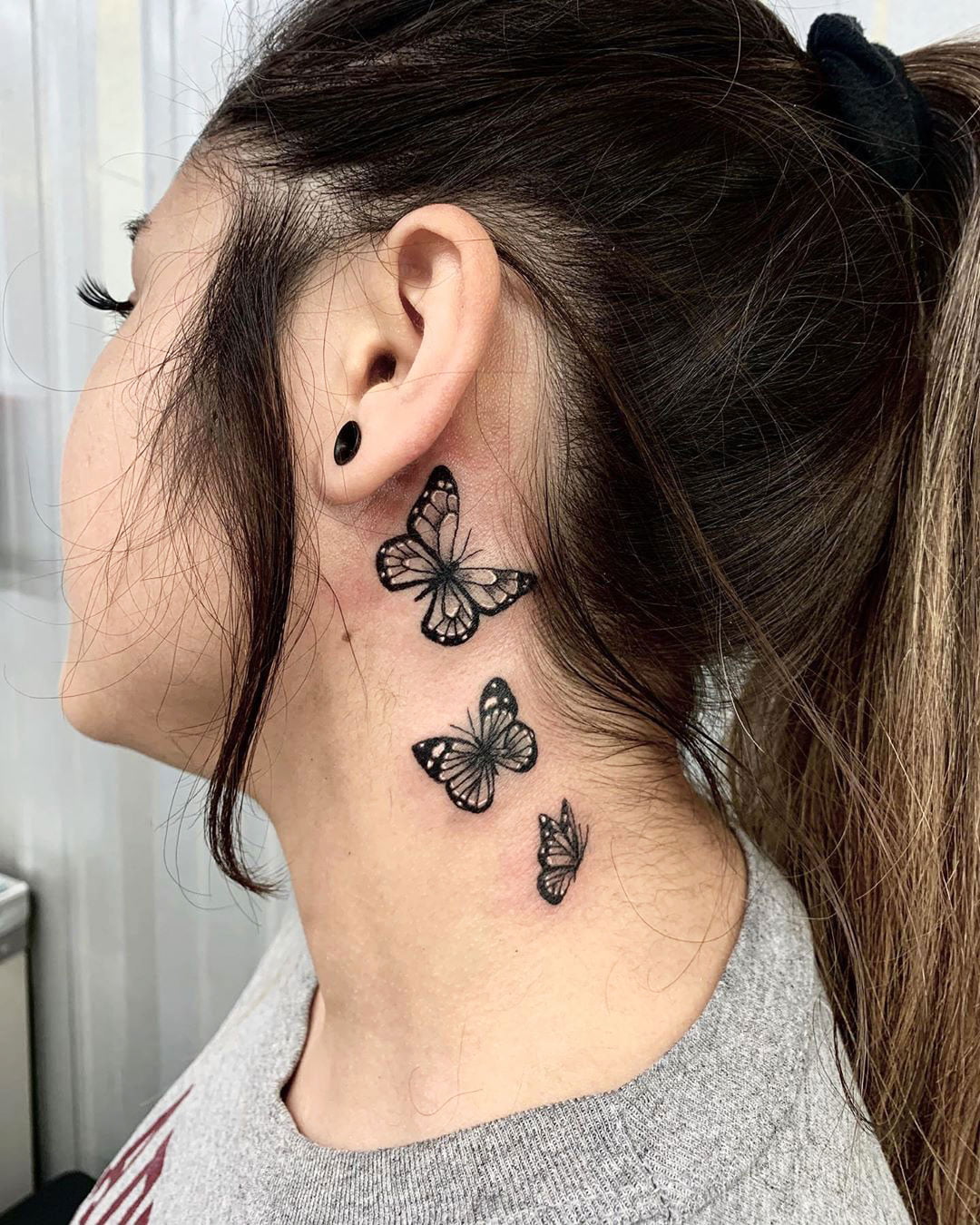 butterfly Neck Tattoos