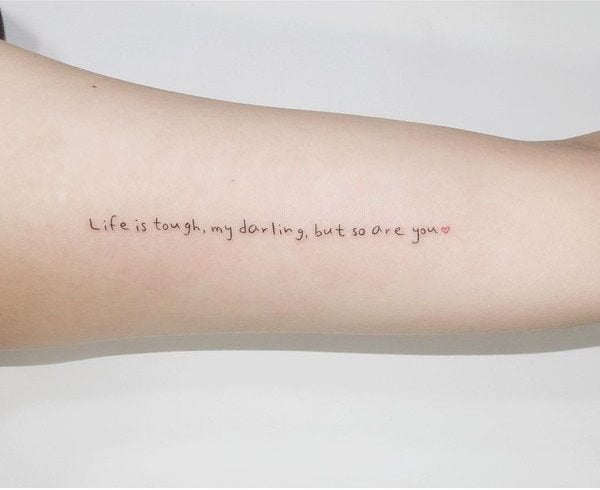 Beautiful inscriptions - 41 Unique Minimalist Tattoos Designs For Women