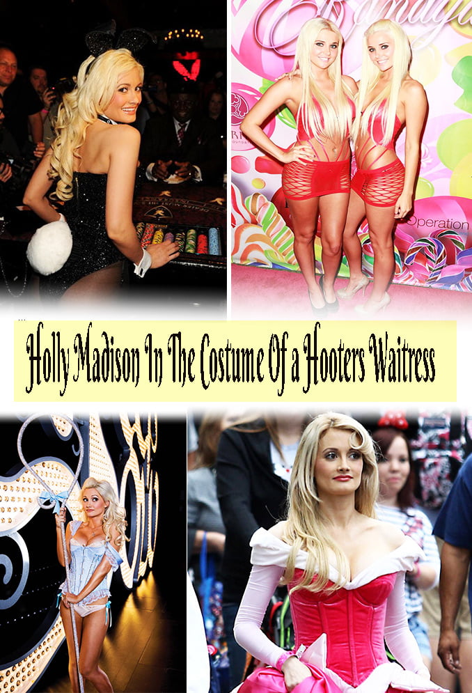 Halloween Costumes Women - Holly Madison In The Costume Of a Hooters Waitress