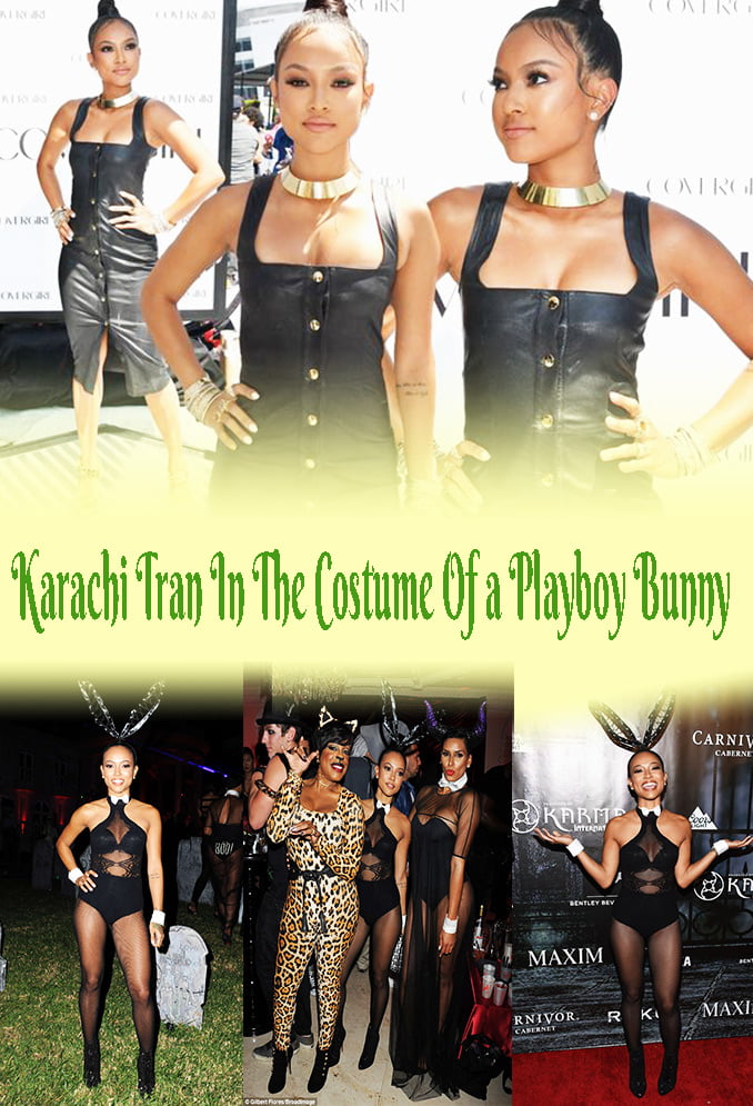 Halloween Costumes Women - Karachi Tran In The Costume Of a Playboy Bunny
