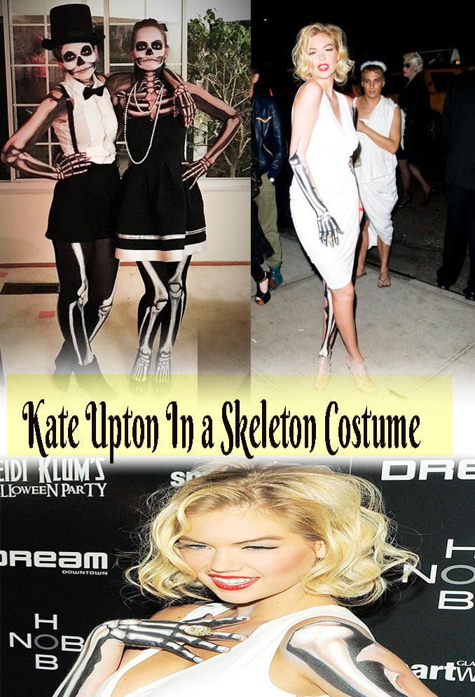 Halloween Costumes Women - Kate Upton In a Skeleton Costume
