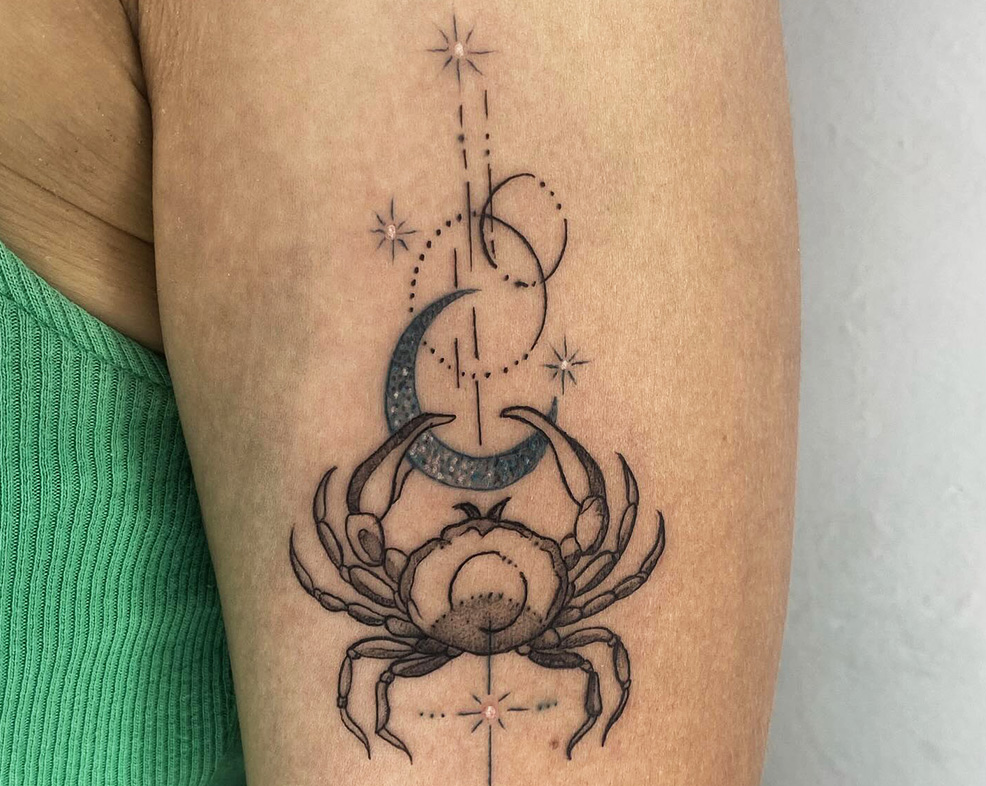 Meaningful Cancer Zodiac Tattoo