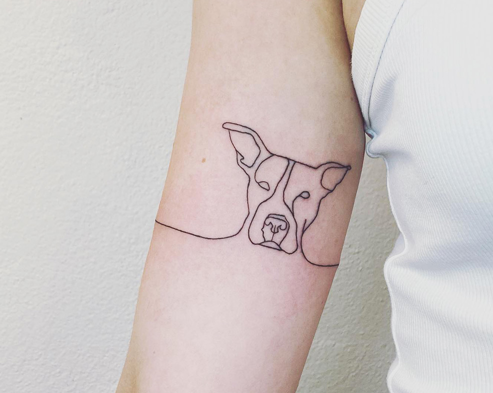 Cute Puppy Outline - Dog Tattoos