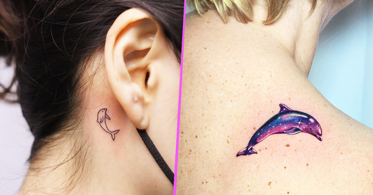 17 Cute Simple Dolphin Tattoo Designs for Females