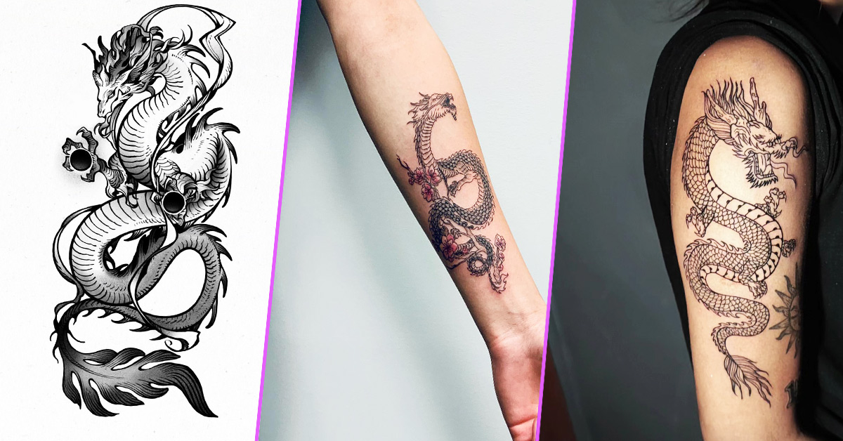 9 Beautiful Simple Dragon Tattoo Designs