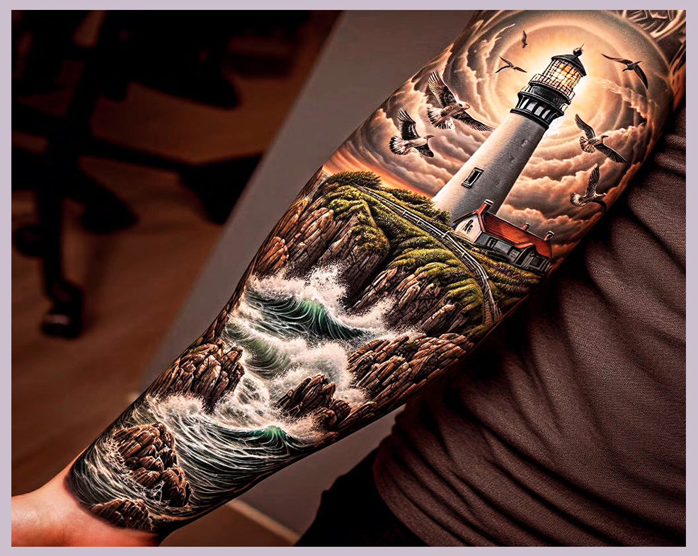 Popular Lighthouse Tattoo Designs